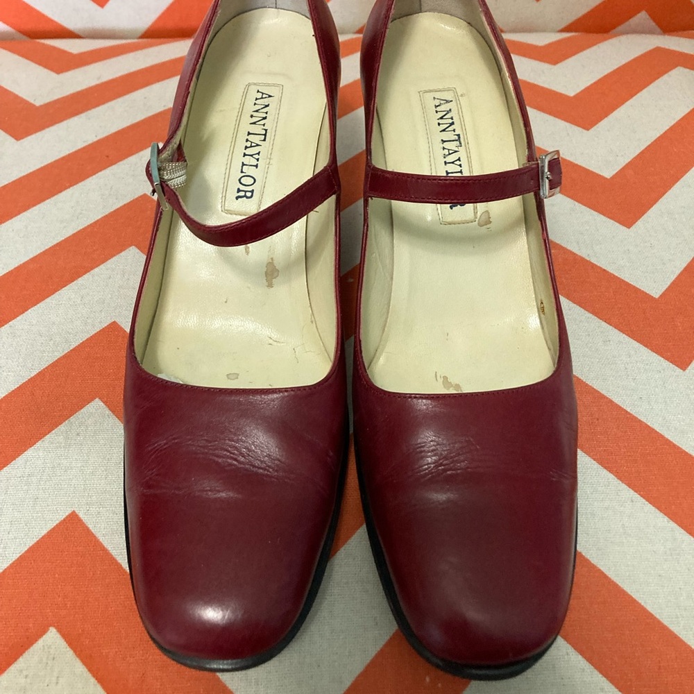 Ann Taylor Wedge Buckle Shoes